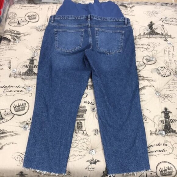 TOPSHOP MATERNITY MOTO Over Bump Raw Hem Leigh Jeans - Picture 8 of 10